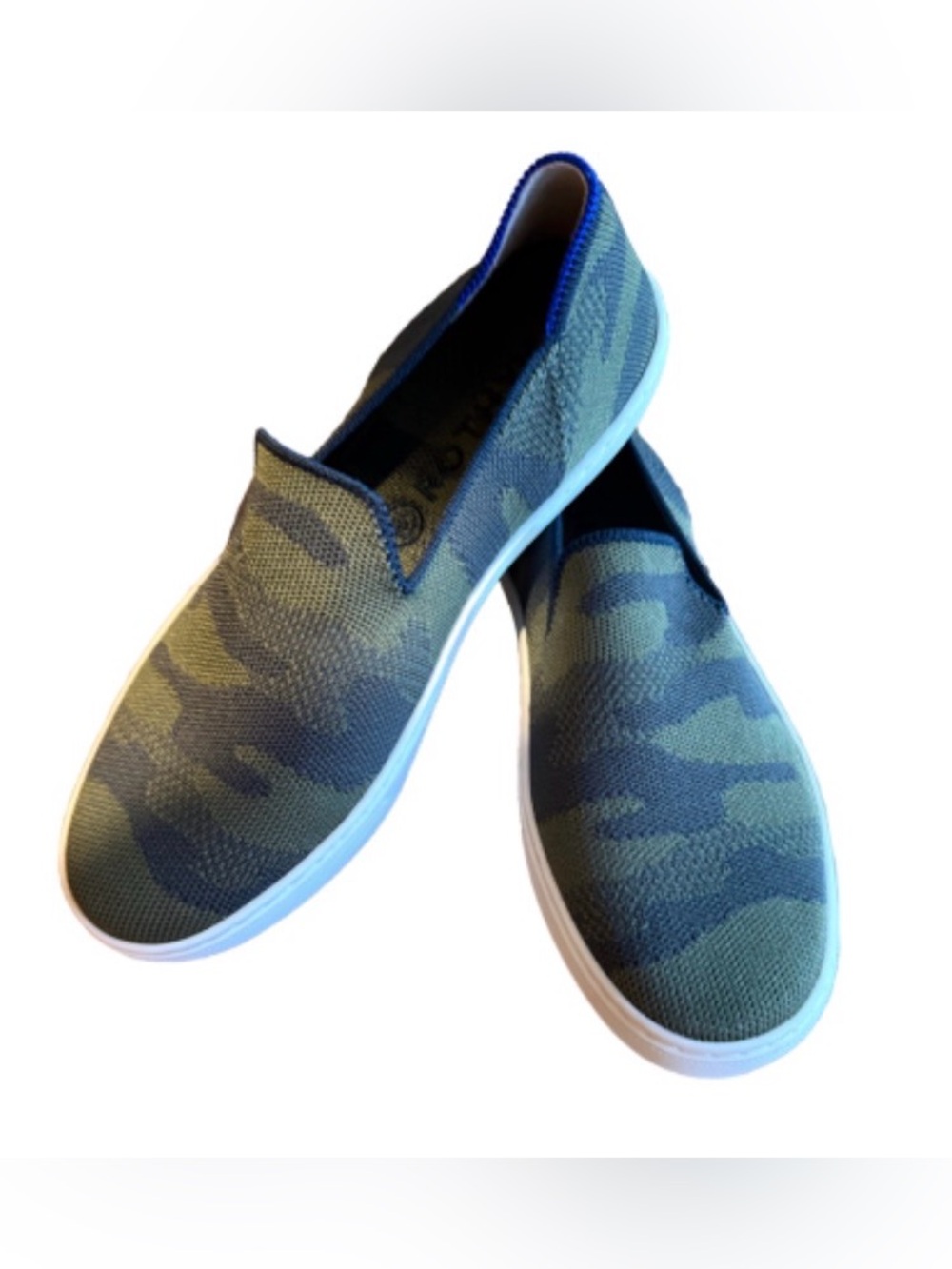 Rothy’s Women's The Original Slip-On Sneaker Sage Green Camo